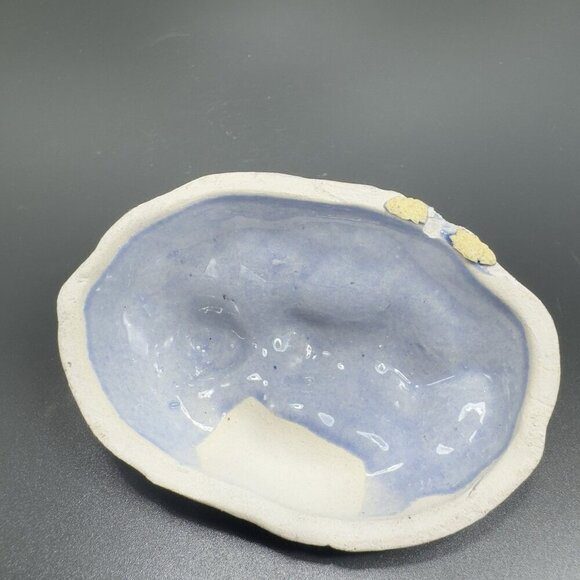 Vintage Mexican Pottery Hand Painted Blue Tonala Nativity Figurine Baby Jesus - Picture 4 of 7